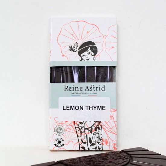 Reine Astrid Tablette Chocolat Noir 75% Cameroun Lemon Thyme 75g Reine Astrid Tablette Chocolat Noir 75% Cameroun Lemon Thyme 75g