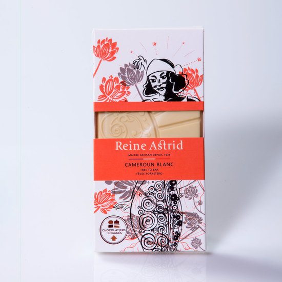 Reine Astrid Tablette Chocolat Blanc Pure Origine Cameroun 75g