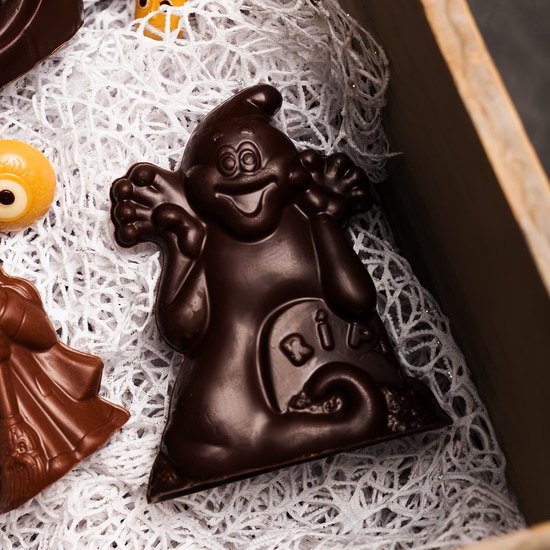 Reine Astrid Sujet Chocolat Noir - Fantôme Halloween 85g Reine Astrid Sujet Chocolat Noir - Fantôme Halloween 85g