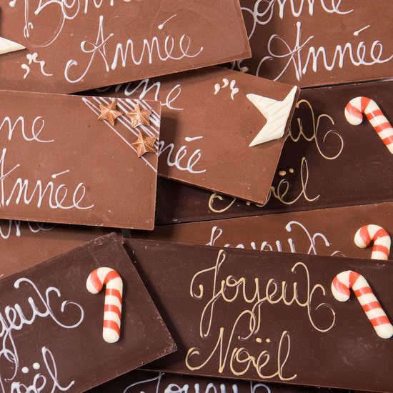 Tablette Message Chocolat Noir Joyeux Noël 100g Tablette Message Chocolat Noir Joyeux Noël 100g