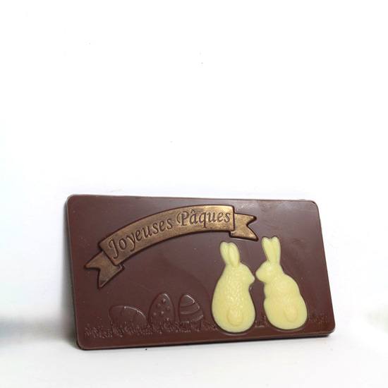 Reine Astrid Tablette Message Chocolat Lait Joyeuses Pâques 70g