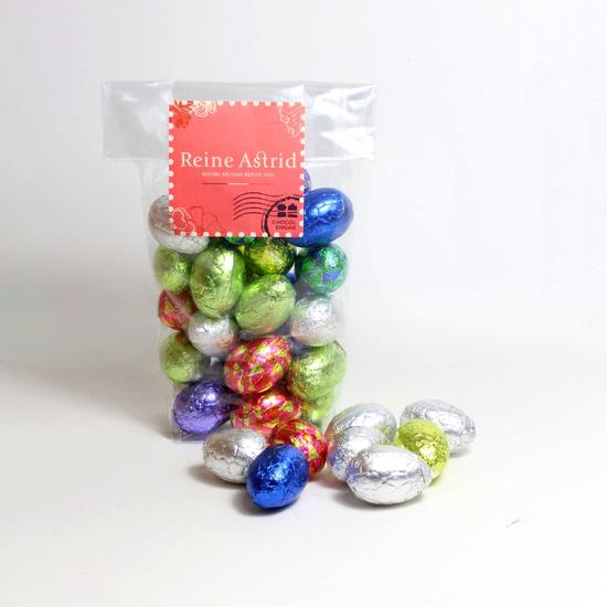 Reine Astrid Oeufs de Pâques Pralinés Chocolat Lait Sachet de 200g Reine Astrid Oeufs de Pâques Pralinés Chocolat Lait Sachet de 200g