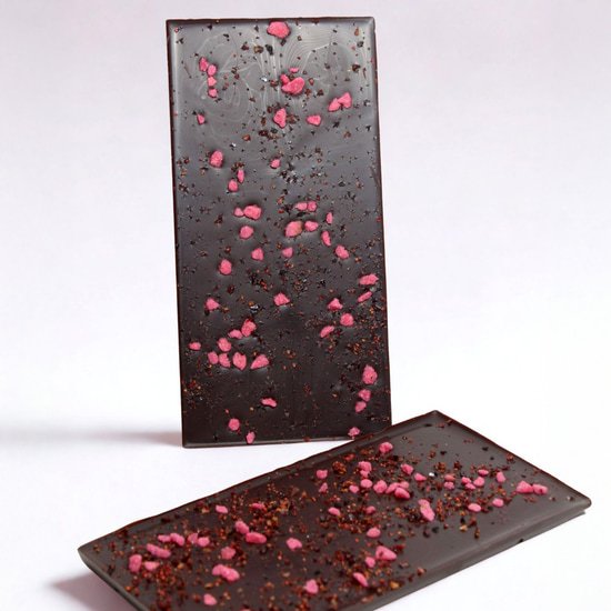 Reine Astrid Tablette Chocolat Noir 75% Vanuatu Fraise & Rose 75g